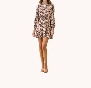 NEW TCEC floral mini dress in beige